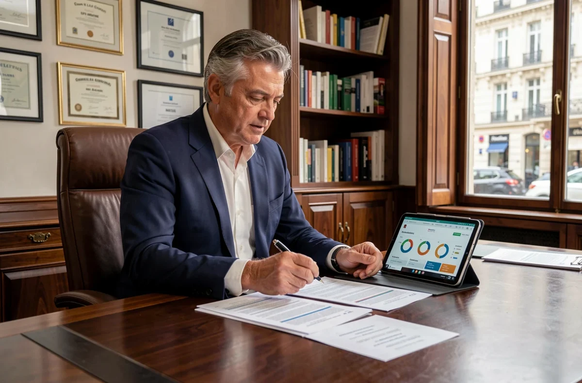 Stratège senior de l'agence Colcom analysant des rapports de performance marketing