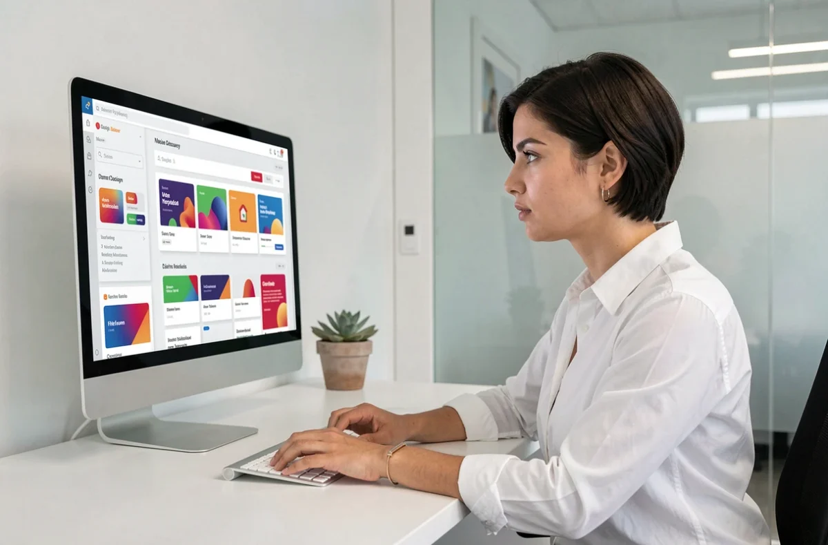 Professionnelle de l'agence Tiz travaillant sur des tableaux de bord de campagnes digitales