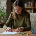 Jeune femme organisée dans son bureau à la maison