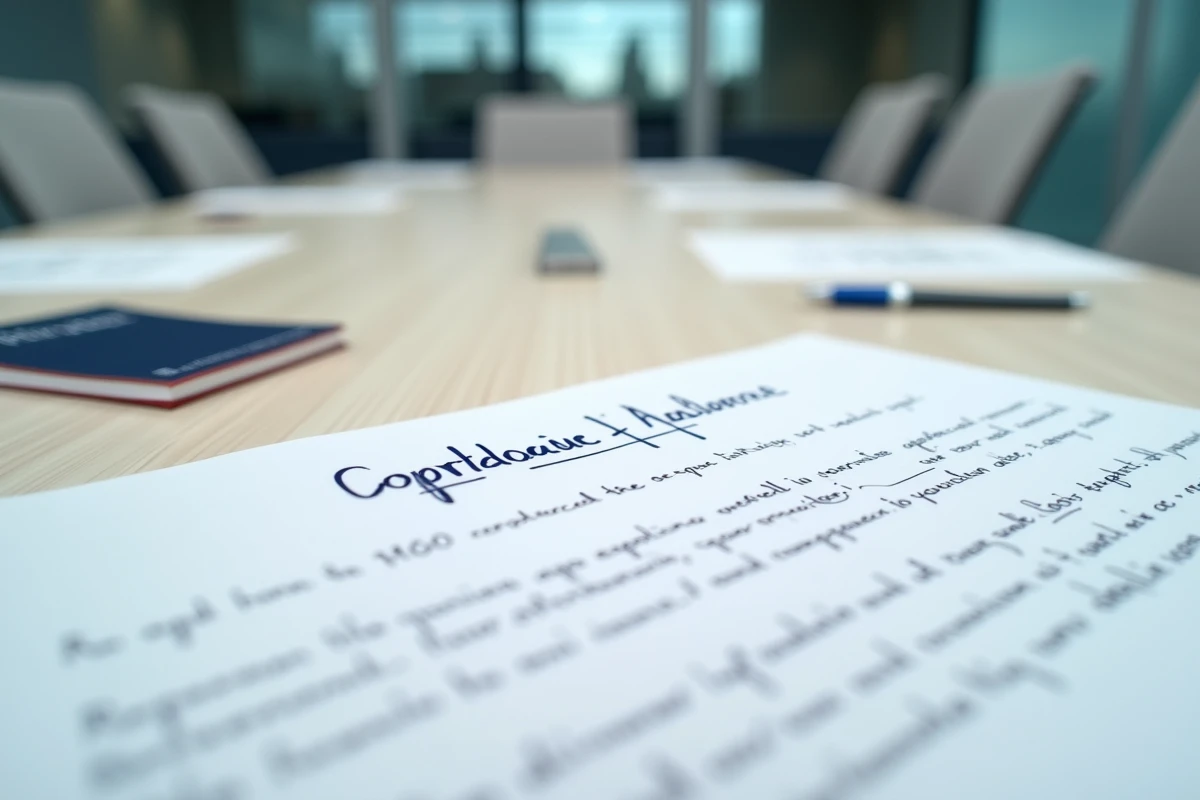 Gros plan d'une formule manuscrite conforme rédigée à l'encre bleue sur un document contractuel officiel